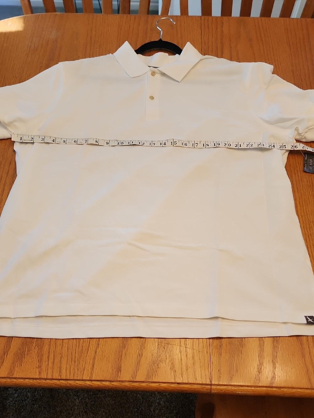 NWT Eddie Bauer Classic Men’s White Polo Shirt - Lightweight Short Sleeve - Picture 9 of 16